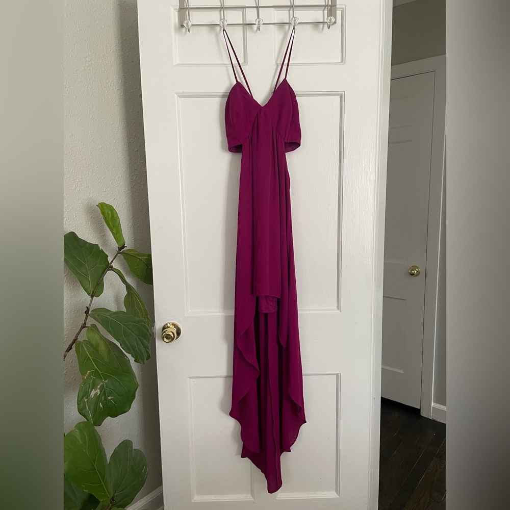 Express hot pink hi-low dress